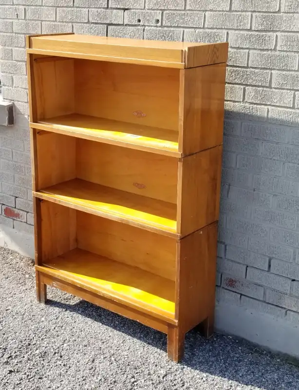 Prestonia barrister bookcase gold 3 tier 4 part gold oak no door in Bookcases & Shelving Units in Ottawa - Image 3