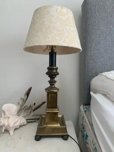 antique brass table lamp 2, View more