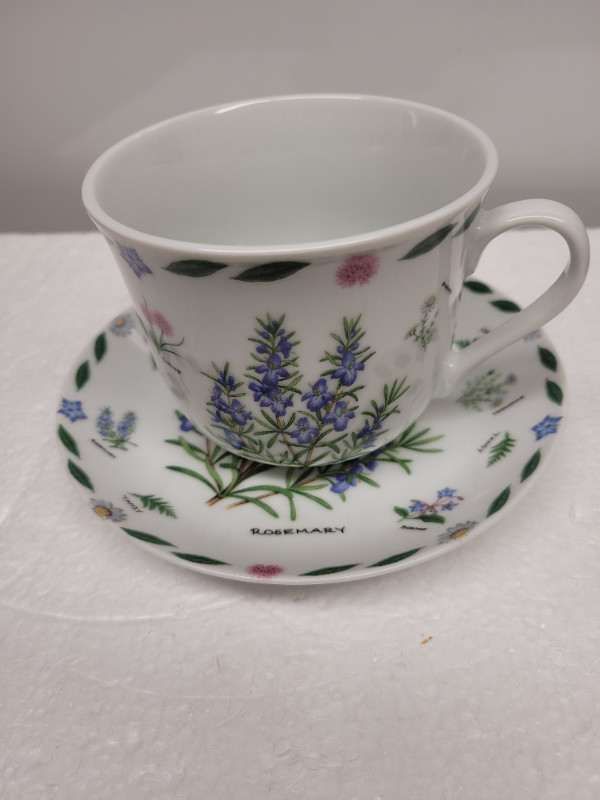 VTG Kent Pottery Large Cup & Saucer “Herbs Garden” Pattern in Arts & Collectibles in Dartmouth