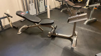 Powerblocks folding bench with stand and U50 weights