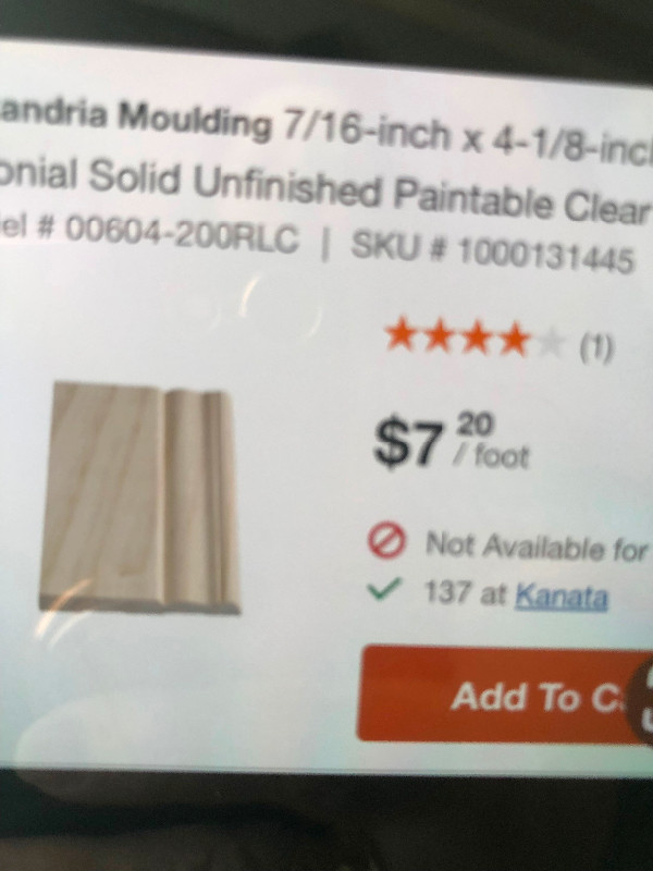 4 1/8’ high Solid pine Baseboards new in package in Windows, Doors & Trim in Kawartha Lakes