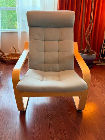 IKEA POÄNG Armchair – Birch / Light Grey Cushion, View more