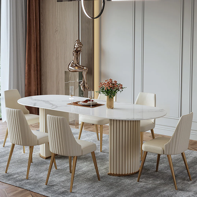 Luxury White Stone Dining Table, View more