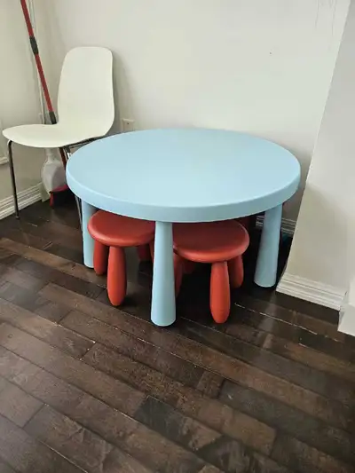 IKEA MAMMUT Childrens Table and Stools, View more