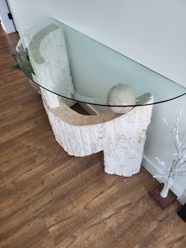 4 STONE AND GLASS TABLES in Coffee Tables in Calgary - Image 3