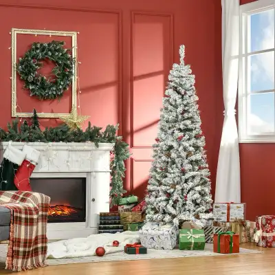 6-ft Flocked Christmas Tree, View more