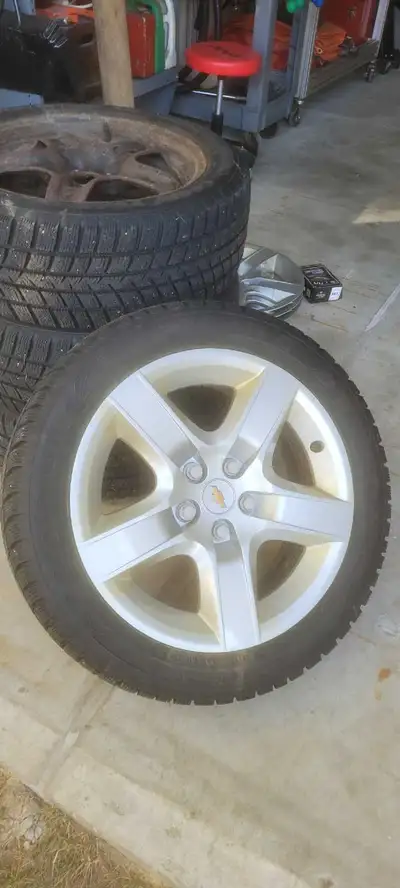 I'm selling a set of used winter tires, Goodyear Winter Command 225/50R17, mounted on Chevy 5-bolt x...