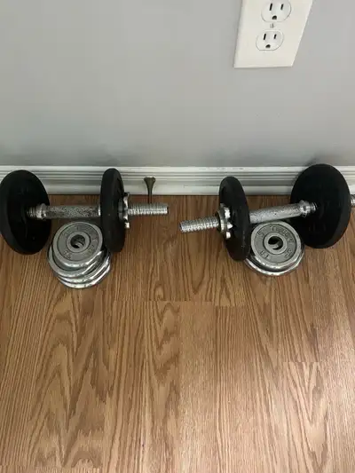 Dumbells with interchangeable Discs , View more