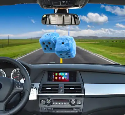 Add a touch of retro fun to your ride with these fuzzy dice! These classic car accessories come in a...