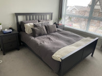 Queen bedroom set with mattress with the dresser and side tables