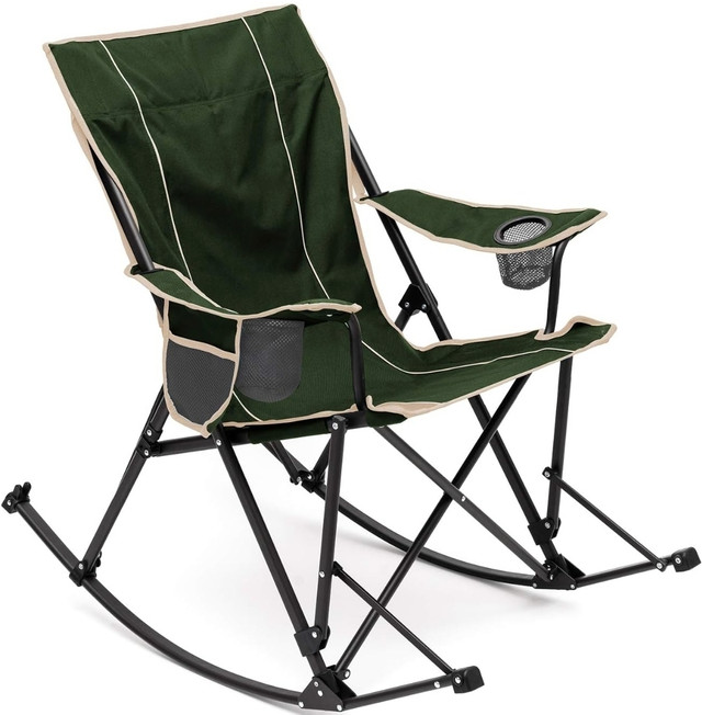 SunnyFeel Camping Rocking Chairs for Adults, Outdoor Folding Roc in Patio & Garden Furniture in Mississauga / Peel Region