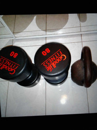 2x 80 pounds commercial dumbbells + 1x 80 pounds kettlebell $280
