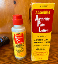 Vintage Glass Bottle of Absorbine with the Original Box, $20