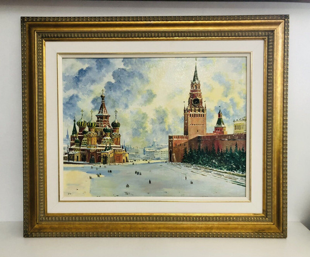 Oil Painting - famous Red Square in Moscow in Arts & Collectibles in Oshawa / Durham Region