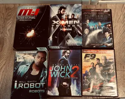 Offering a selection of used DVD movies including action and thriller titles like Mission Impossible...