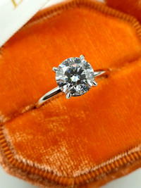 IGI 1.60 Carat Round Hidden Halo Lab Diamond Engagement Ring
