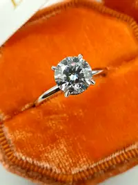IGI 1.60 Carat Round Hidden Halo Lab Diamond Engagement Ring