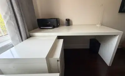 IKEA Malm Desk w/ Pull Out Panel and Drawer, View more
