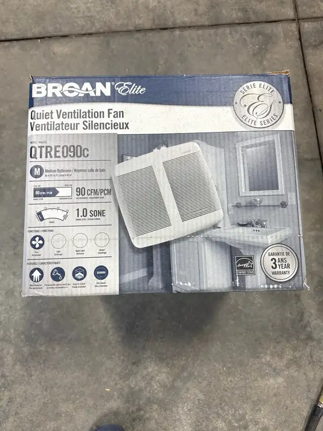 Broan Elite Ventilation Fan in Indoor Lighting & Fans in St. Albert - Image 2