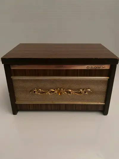 Vintage coin-operated "Melody Coins" radio Crown Model HT-430S Made in 1963-1966 Dimensions are; 6 1...