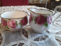 BONE CHINA - LARGE MILK SUGAR - OLD ENGLISH ROSES, ROYAL ALBERT