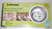 Five Luminus Recessed Lighting Fixtures with 13w GU24 bulbs NIB