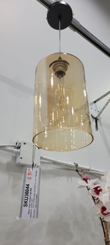 Glass Pendant Light - Cylinder Shape (SKU36044) in Indoor Lighting & Fans in Edmonton - Image 2