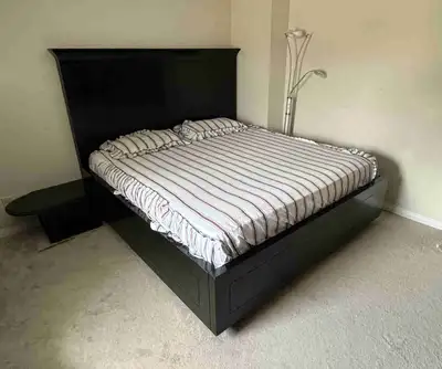 Upgrade your bedroom with this elegant king-sized bed in great condition! Features: • Spacious king...