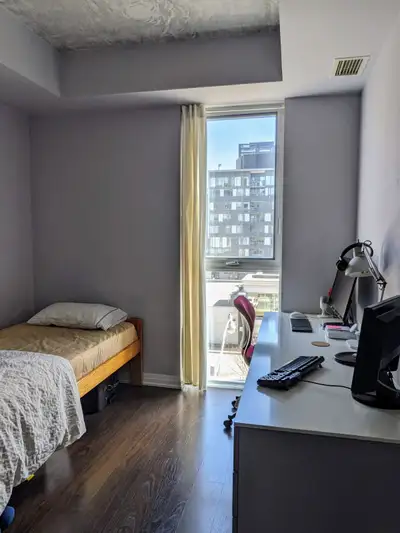 I am looking for a quiet clean non-smoker to take the bedroom in a downtown condo from August 1. Thi...