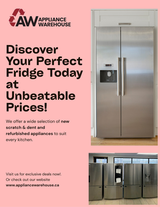 WAREHOUSE BLOWOUT !!! 40% OFF ALL NEW 36" WIDTH FRIDGES !! in Refrigerators in Edmonton