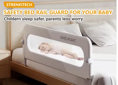 Brand New Strenkitech Foldable Toddler Kids Bed Rail , View more