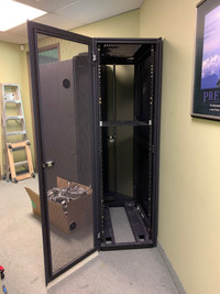 Dell 72"-High Server cabinets.