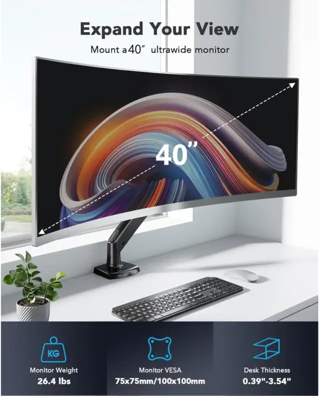 Huanuo SS7 Single Monitor Arm with USB Ports(New Sealed Box) in Monitors in West Island - Image 5