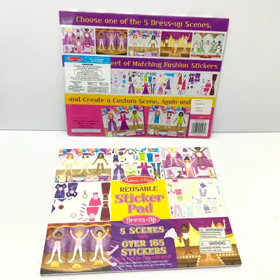 Reusable Sticker Pad Dress Up Activity Book Kids Toys Crafts, View more