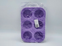 Purple half sphere silicone mold 3 pack/moule à gâteaux neuf