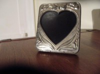 Vintage Regal Silver Plate  Heart Shaped  Frame Embossed