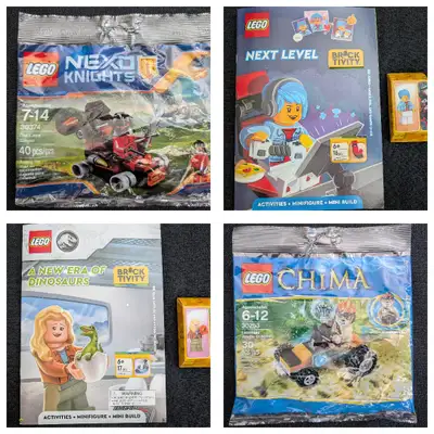 8x Misc LEGO Bundle (Nexo Knights, Chima, Jurassic Park), View more