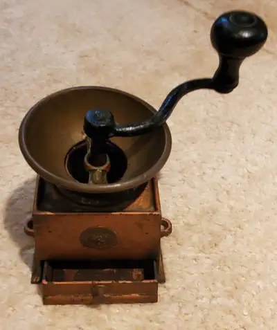 ANTIQUE COFFEE MILL GRINDER, View more