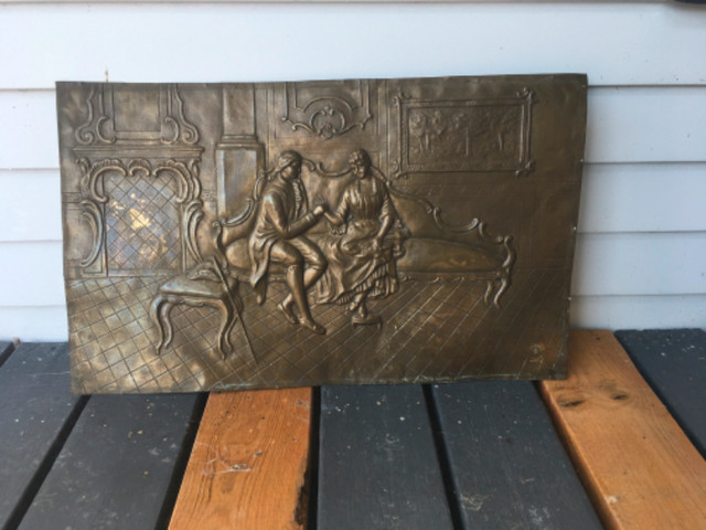 Tableau sculpture cuivre martelé, signé, dans Art et objets de collection  à Ouest de l’Île