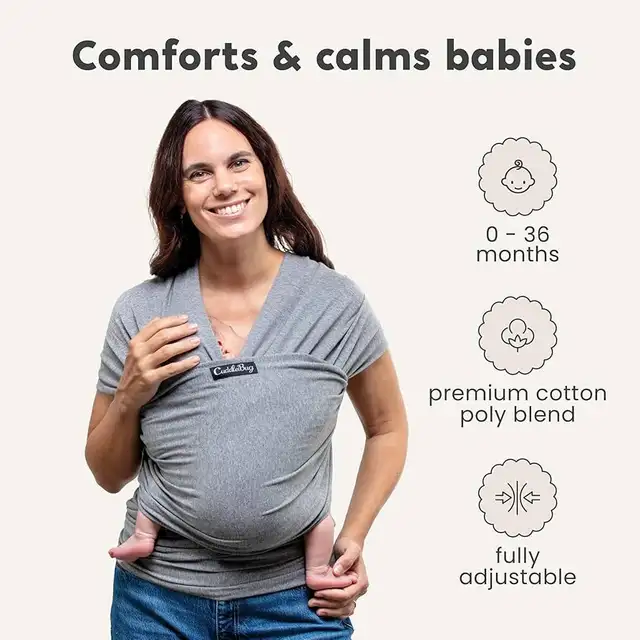 CuddleBug Baby Wrap - Hands-Free Baby Carrier in Strollers, Carriers & Car Seats in Markham / York Region - Image 3