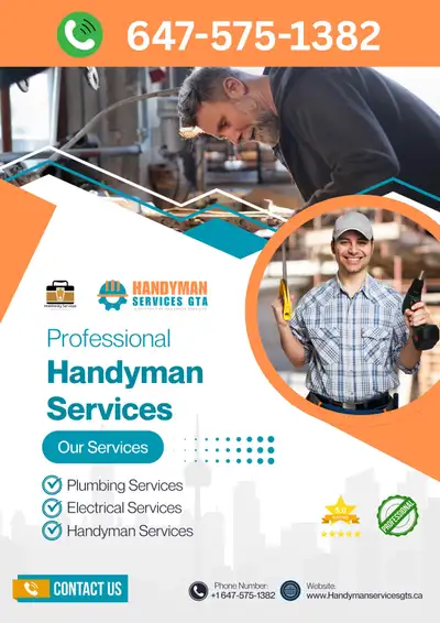 Handyman Services – Plumbing | Electrical | Mounting – GTA & Tor, View more