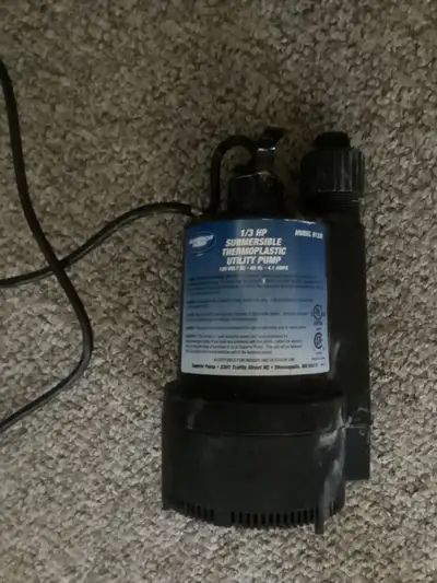 Superior Pump……1/3 hp submersible utility pump