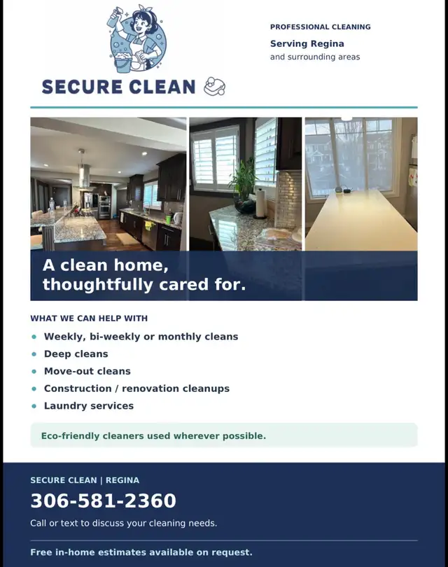 Regina House Cleaning & Move-Out Cleans | Secure Clean