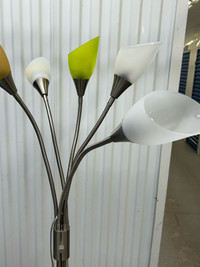 5 Light Floor Lamp with Multicolored Shades