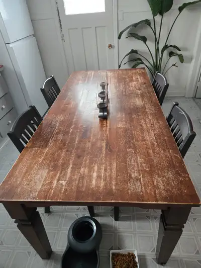 Solid wood dining table, View more