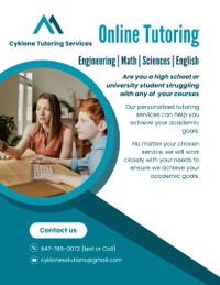 Affordable Tutoring - Math, English, Science and Engineering