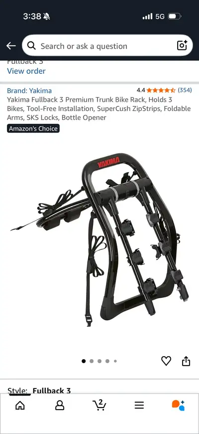 Yakima Fullback 3 Bike Rack, View more