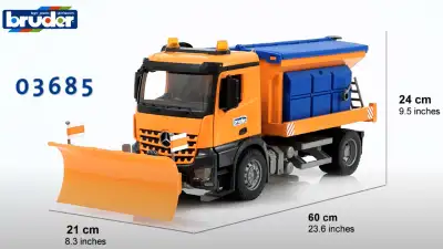 Bruder Model 03685 Mercedes-Benz Arocs Snow Plow Truck Scale 1:16 Brand New in Box Officially licens...