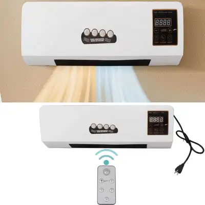 Wall Mounted Table Top Electric Heater Cooling Fan with Remote, View more
