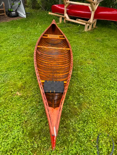 15' Canadian Canoe Company canoe. Cedar canoe is water tight with no leaks. No rot. Ready for the wa...